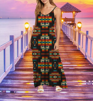 gb nat00402 tribe design native american maxi dress