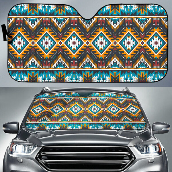 gb nat00406 yellow aztec geometric auto sun shades