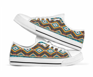 gb nat00406 yellow aztec geometric low top shoe 1