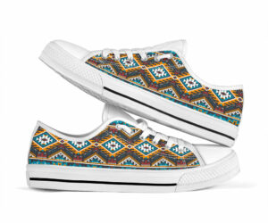 gb nat00406 yellow aztec geometric low top shoe