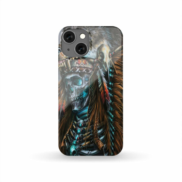 gb nat00409 skull chief with wolf headdress phone case