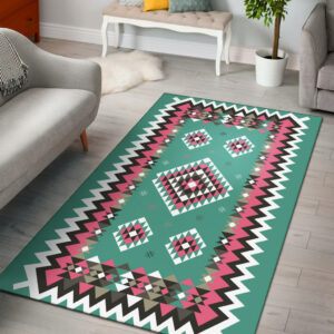 gb nat00415 03 ethnic geometric pink pattern area rug