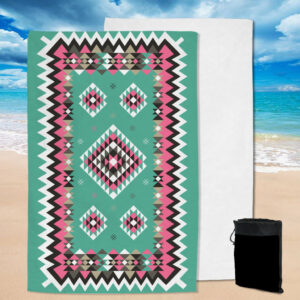 gb nat00415 03 ethnic geometric pink pattern pool beach towel