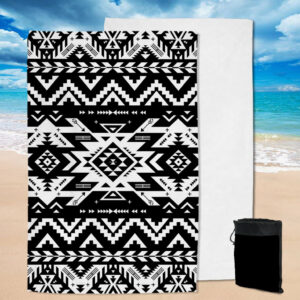 gb nat00441 black pattern native pool beach towel
