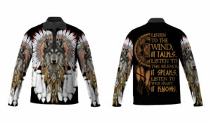gb nat00446 wolf with feather headdress polo long sleeve