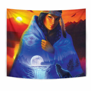 gb nat00451 native girl tapestry 1