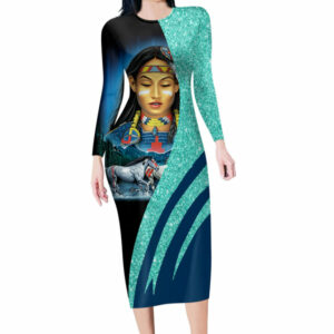 gb nat00453 native girl running horses body dress 1