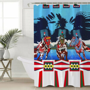 gb nat00492 horse costumes shower curtain