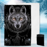 gb nat00493 wolf native pool beach towel