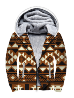 gb nat00508 brown pattern native 3d fleece hoodie