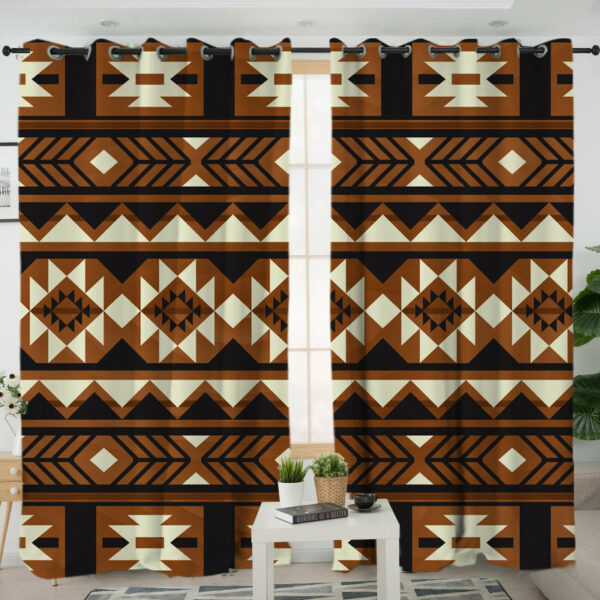 gb nat00508 brown pattern native living room curtain