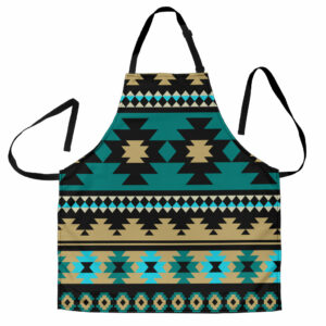 gb nat00509 green ethnic aztec pattern apron