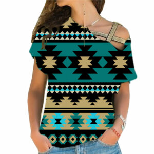gb nat00509 green ethnic aztec pattern cross shoulder shirt