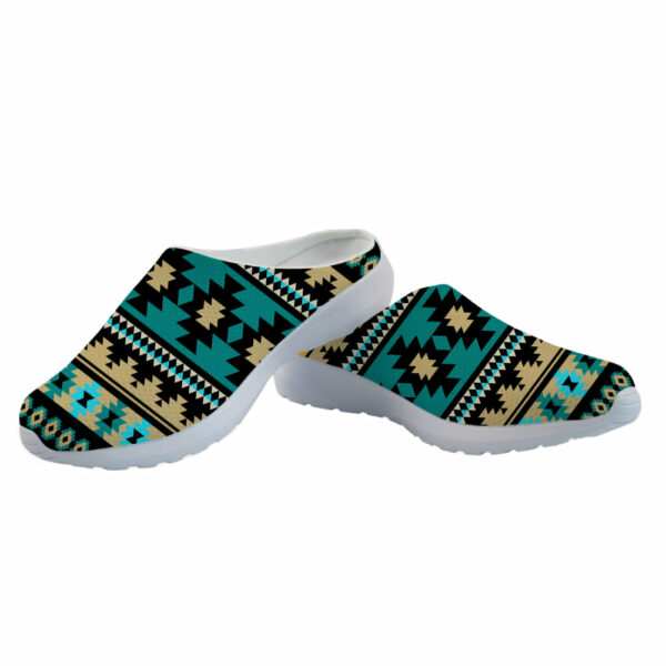 gb nat00509 green ethnic aztec pattern mesh slippers
