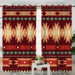 gb nat00510 red ethnic pattern living room curtain