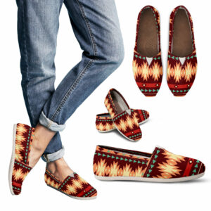 gb nat00510 red ethnic pattern womens casual shoes
