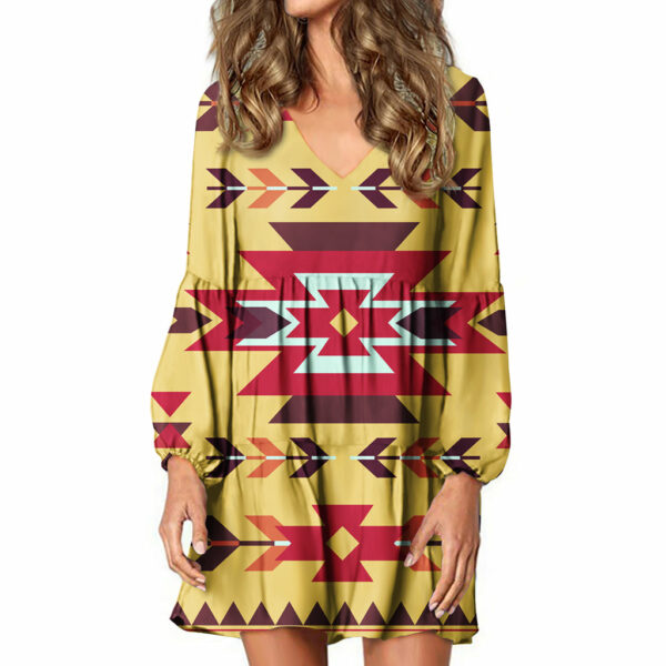 gb nat00515 vector tribal native swing dress