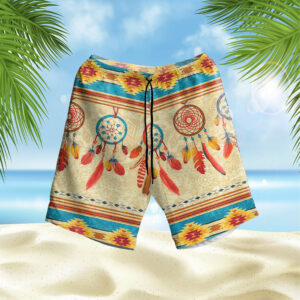 gb nat00524 feather dream catchers hawaiian shorts