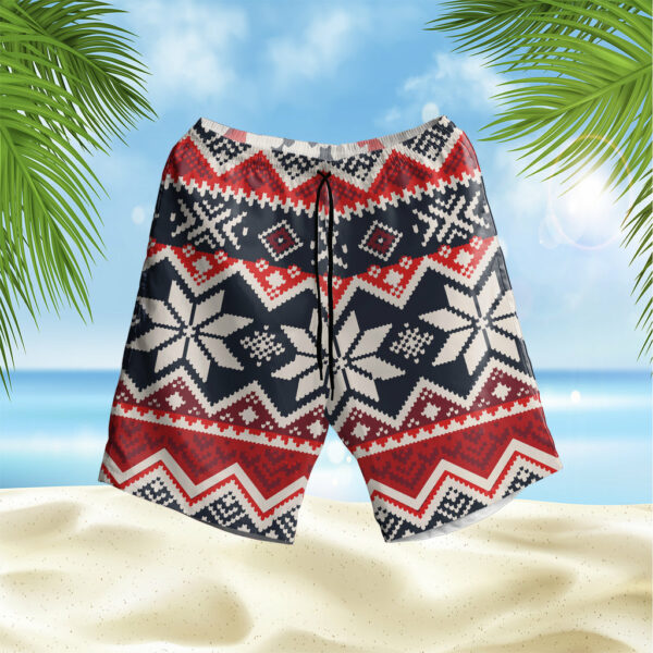 gb nat00527 navy red pattern native hawaiian shorts