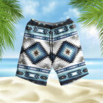 gb nat00528 blue colors pattern hawaiian shorts