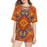 gb nat00538 02 orange pattern round neck hollow out tshirt