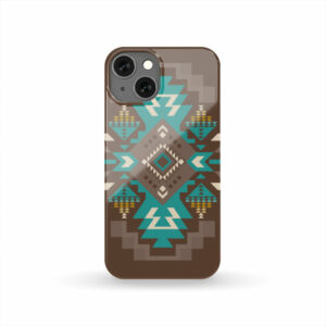 gb nat00538 blue pattern brown native phone case 1