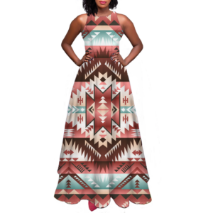 gb nat00540 pattern native sleeveless a line skirt