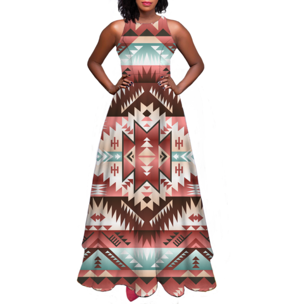 gb nat00540 pattern native sleeveless a line skirt