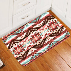 gb nat00540 red vector tribal native doormat