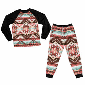 gb nat00540 red vector tribal pajamas set