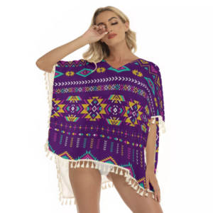 gb nat00549 02 light purple pattern square fringed shawl 1