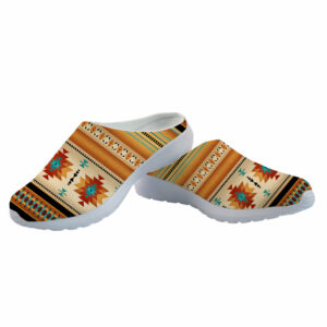 gb nat00559 yellow native pattern mesh slippers