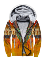 gb nat00562 wolf necklace pattern 3d fleece hoodie