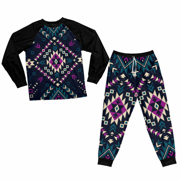 gb nat00565 dark color tribal pattern pajamas set