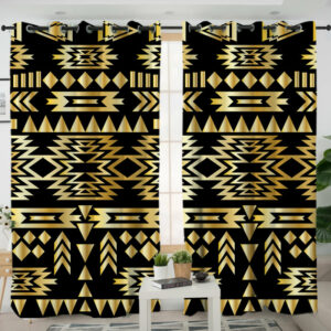 gb nat00566 seamless yellow pattern living room curtain