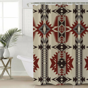 gb nat00594 geometric seamless pattern shower curtain