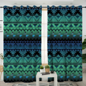 gb nat00601 pattern ethnic native living room curtain 1
