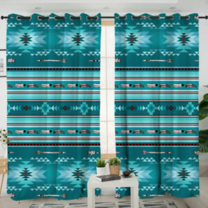 gb nat00602 blue light pattern living room curtain 1