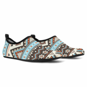 gb nat00604 tribal striped seamless pattern aqua shoes 1