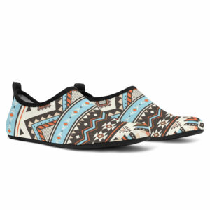 gb nat00604 tribal striped seamless pattern aqua shoes