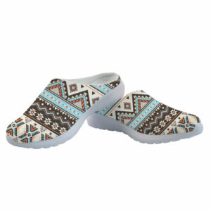 gb nat00604 tribal striped seamless pattern mesh slippers