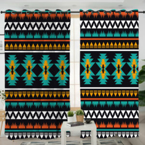 gb nat00605 geometric ethnic pattern living room curtain 1