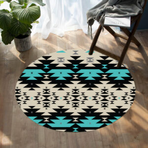gb nat00606 geometric seamless pattern round carpet