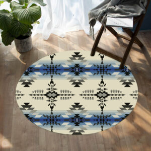 gb nat00608seamless geometric pattern round carpet