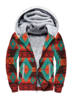 gb nat00611 red geometric pattern 3d fleece hoodie