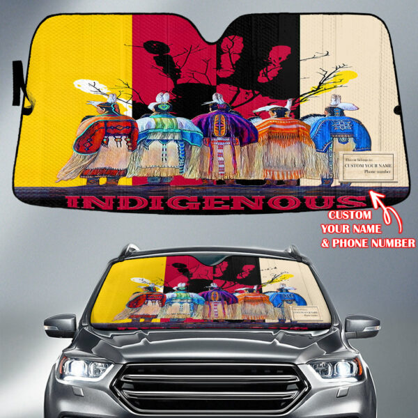 gb nat00616 pattern native american custom name auto sun shades