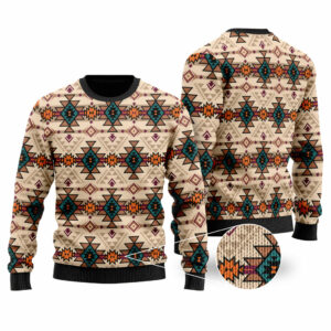 gb nat00622 retro color tribals sweater