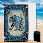 gb nat00632 bear symbol native pool beach towel
