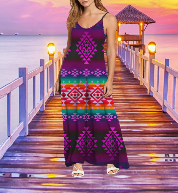 gb nat00680 pattern color native maxi dress