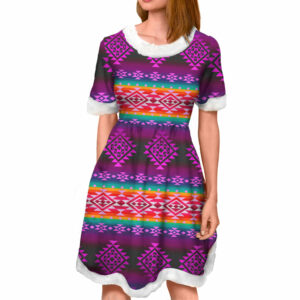 gb nat00680 pattern purple native adult christmas dress